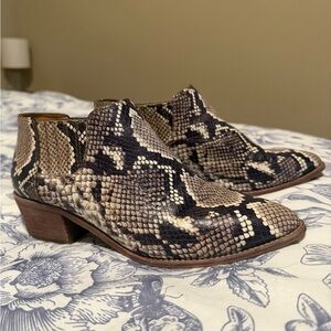 Madewell Snakeskin Ankle Boots